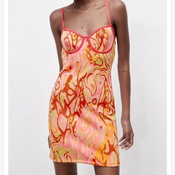 Jacquard dress zara NWT - Picture 2 of 5